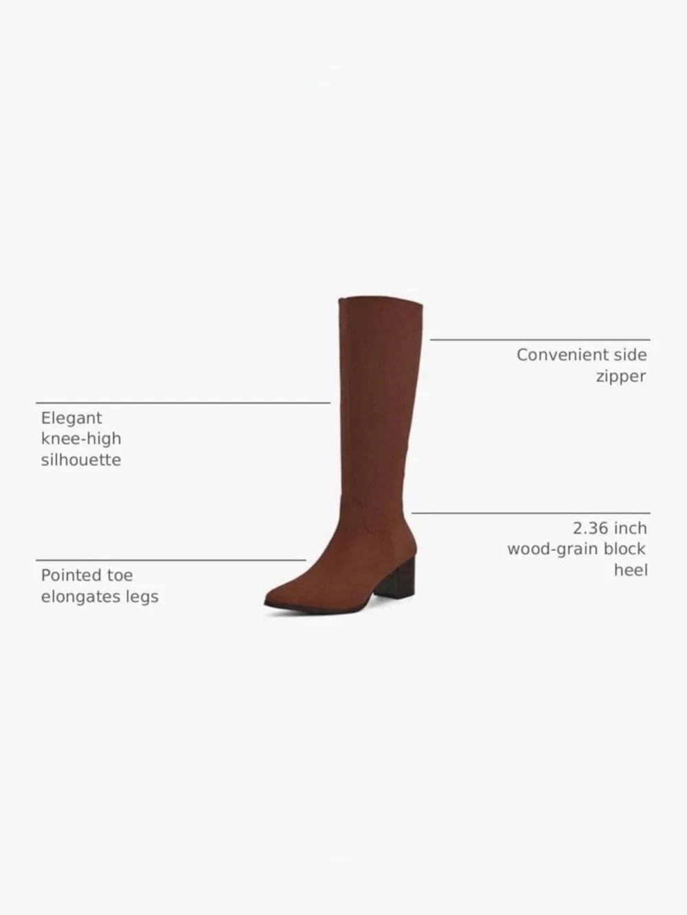 Shoe N Tale Women's Brown Suede Knee High Boots Size 41